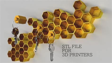 Honeycomb Key Holder 3D Print Stl Files 3D Print Models - Etsy