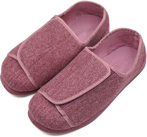 Womens Orthopedic Extra Wide Fit Slippers Diabetic Edema Shoes Bunions Relief with Adjustable ...