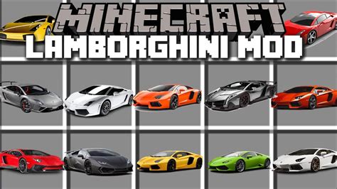 Minecraft LAMBORGHINI MOD / DRIVE FAST CARS AND BECOME RICH IN MINECRAFT!! Minecraft - YouTube