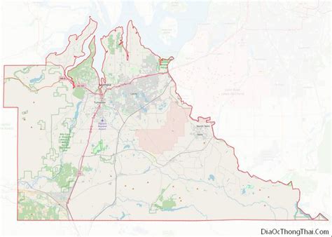 Map of Thurston County, Washington - Thong Thai Real