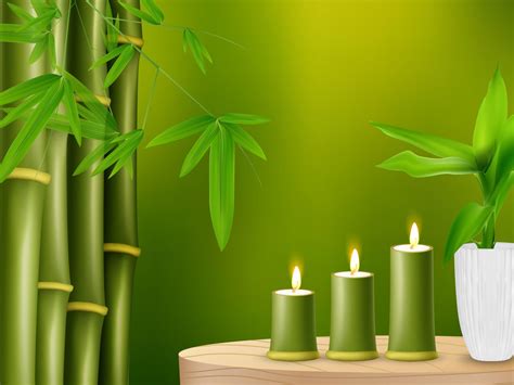 Spa background with bamboo and candles 6795983 Vector Art at Vecteezy