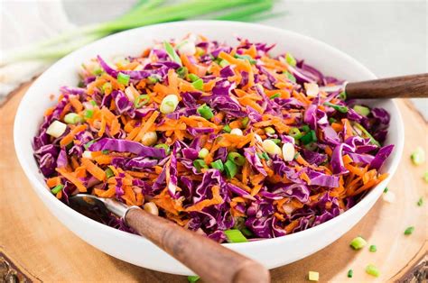 Red Cabbage Slaw (Easy & Healthy Side) - Delicious Meets Healthy en 2024 | Ensaladas deliciosas ...