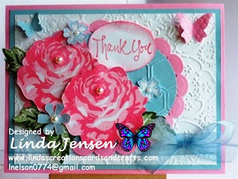 Linda's Creations Cards & Crafts: A Rose is a Rose Thank You Card