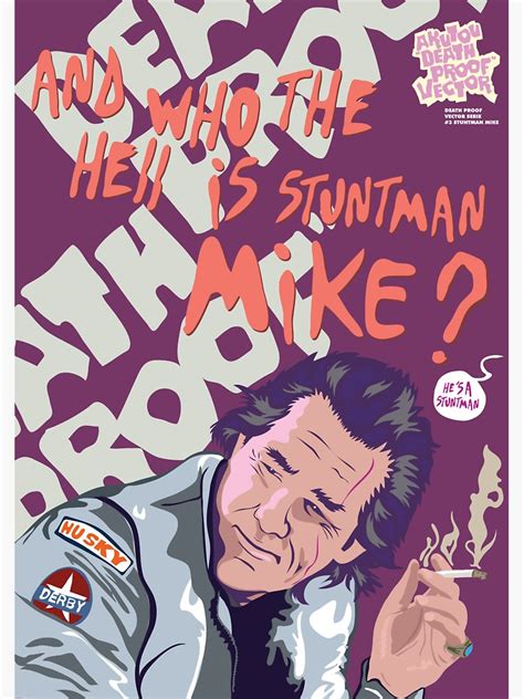 "DEATH PROOF - STUNTMAN MIKE" Poster for Sale by AKUTOU | Redbubble