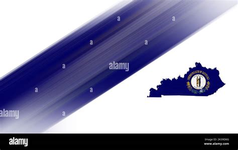 Map of Kentucky, flag map, National colors background Stock Photo - Alamy