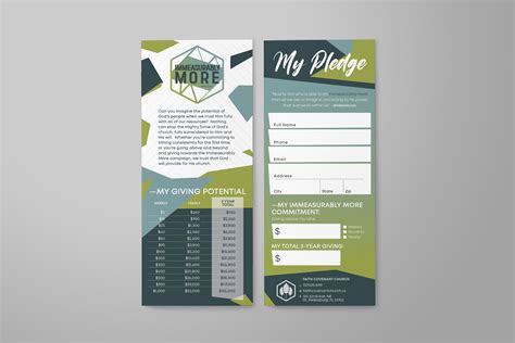 Pledge Cards & Commitment Cards | Church Campaign Design