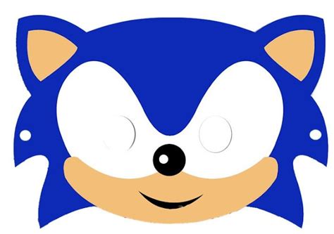 Sonic Mask Printable Template