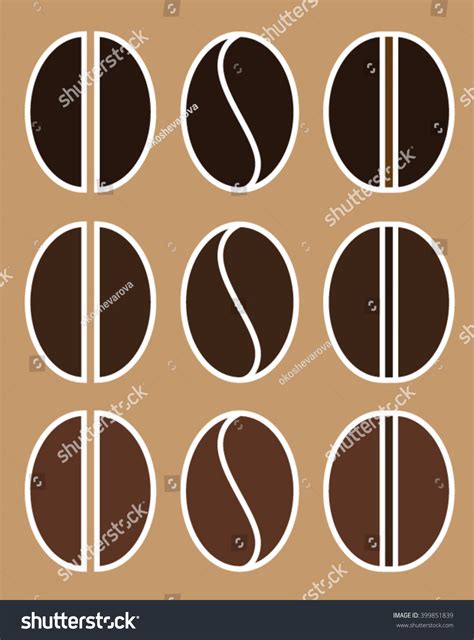 Arabica Robusta Coffee Beans Different Roast Stock Vector (Royalty Free ...