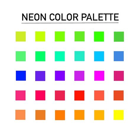 Procreate Palette / Neon Color Palettes / Procreate Swatches / - Etsy