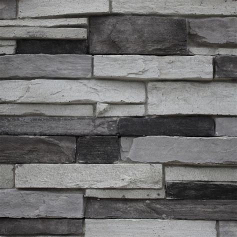 ADORN 23.5 in. x 6 in. Colorado Gray Stone Veneer Siding (Flats) CGFLAT ...