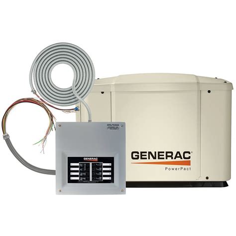 Generac 6518 PowerPact Series, 7kW Air Cooled Standby Generator ...