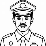 Police officer coloring Pages 51123460 Vector Art At Vecteezy sketch template