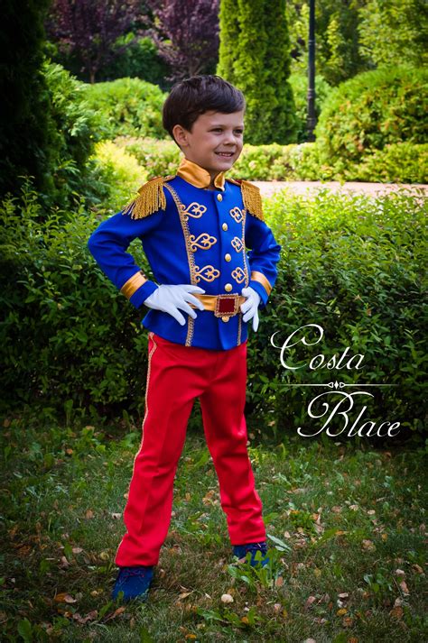 Prince Charming costume in red and blue by Costa Blace Disney Cinderella Halloween outfit king ...