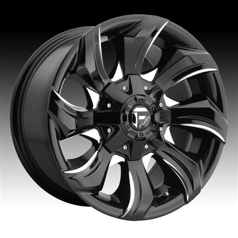 Fuel Stryker D571 Gloss Black Milled Custom Truck Wheels Rims - D571 ...