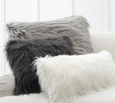 Mongolian Faux Fur Pillow Covers | Faux fur pillow, Plush pillows, Cute ...