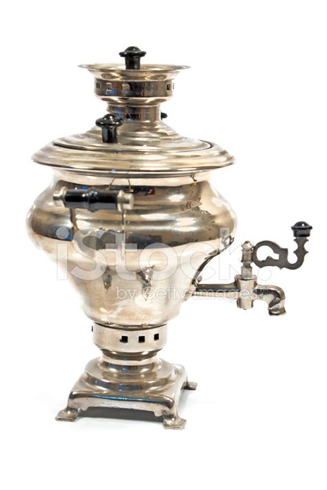 Old Russian Tea Samovar Isolated On White Stock Photo | Royalty-Free | FreeImages