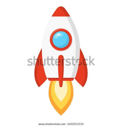 Rocket Ship Cartoon Style Isolated On Stock Vector (Royalty Free ...