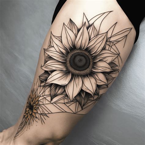 95 Sunflower Tattoo Ideas Created with Ai | artAIstry