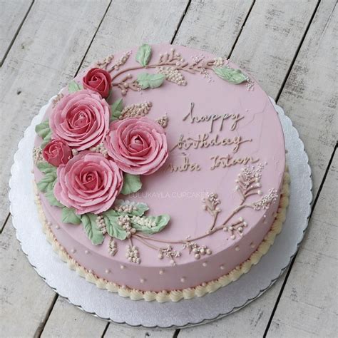 #flowercake #floral #flowers #rose #rosecake #pinkrose #cakes #cake # ...