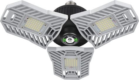 Led Garage Lights Motion Sensor Garage Lighting 60W 6000 LM Three Leaf Garage Led Lights Ceiling ...