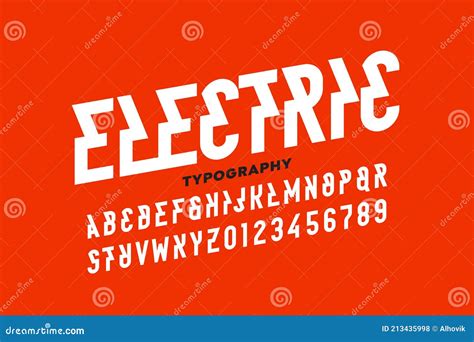 Electric style font stock vector. Illustration of electric - 213435998