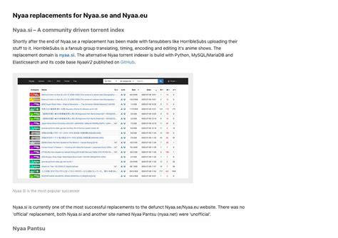 Nyaa: Verified Nyaa Torrents news and proxy site providing up to date ...