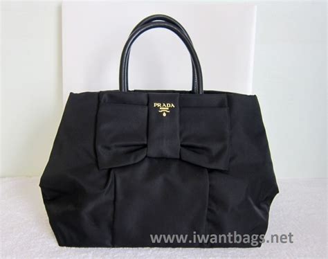 Prada Nylon Bow Tote - Black (Nero) * rare*