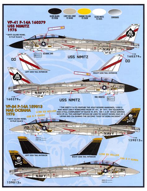 Furball Decals 1/48 GRUMMAN F-14 TOMCAT Colors & Markings U.S. Navy ...