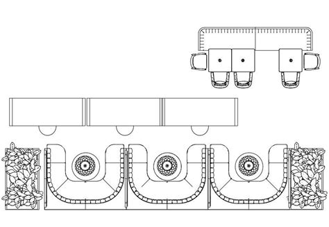 Waiting Area Sofa CAD Blocks Drawing DWG File - Cadbull