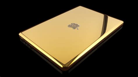 24k Gold Macbook Pro with Diamond encrusted logo | Goldgenie International