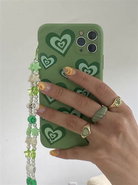 Evry Jewels green phone case, phone strap and rings Pretty Iphone Cases ...