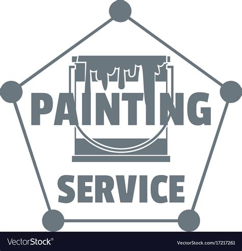 Painting service logo simple style Royalty Free Vector Image