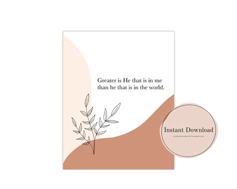 Greater is He Print / Instant Download / Quote Printable - Etsy