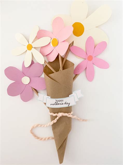 Mother's Day Paper Flower Bouquet Printable