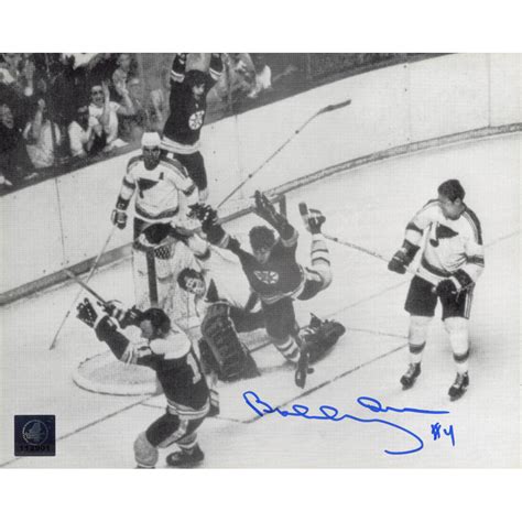 Bobby Orr Signed Bruins "The Flying Goal" 8x10 Photo (Orr) | Pristine ...