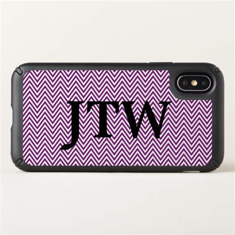 Save 20% Off | Custom Monogrammed White and Purple Chevron Speck iPhone ...