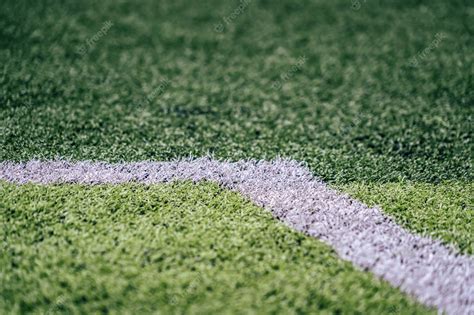 Premium Photo | Soccer football field white line for background