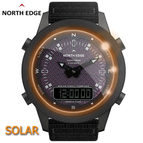 RoHS Approved Solar Powered Compass Alarm Count Down Steel Watches ...