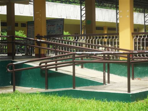 PWD ramp and railing at the College of Agriculture, Annex building ...