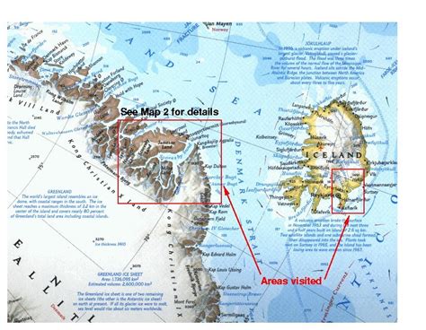 Iceland and Greenland: Locations