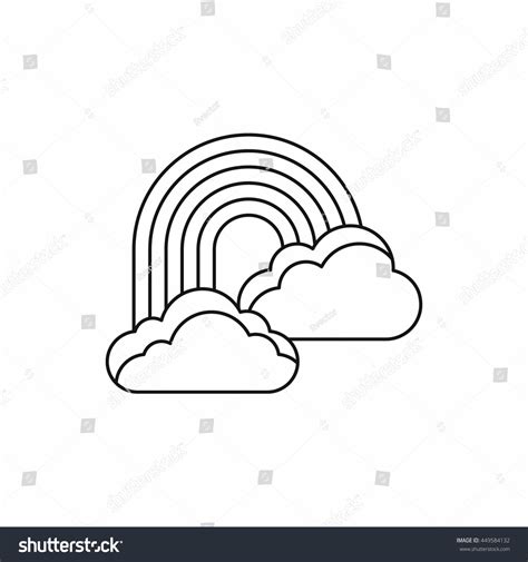 Rainbow Clouds Icon Outline Style Isolated: เวกเตอร์สต็อก (ปลอดค่าลิขสิทธิ์) 449584132 ...