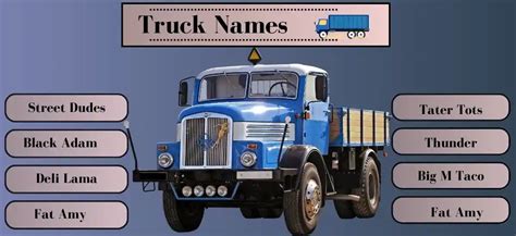 Rollin' With Style: Awesome Names For Your Truck - Good Name