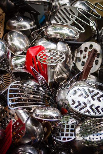 Kitchen utensils at flea market | Clemens v. Vogelsang | Flickr