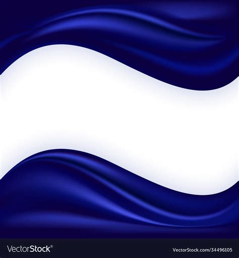 Blue silw wave border background for poster Vector Image