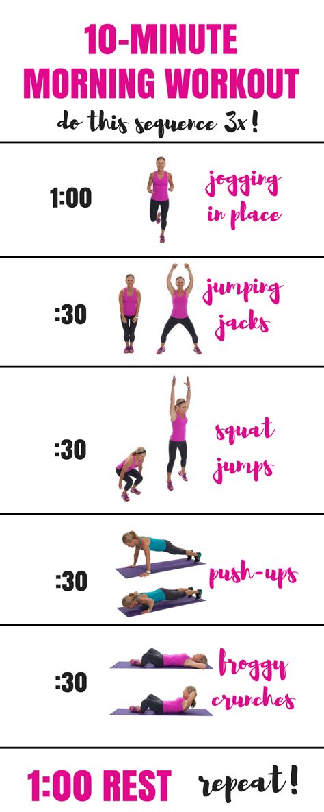 Use this 10-minute workout to jumpstart your morning. | Morning workout ...