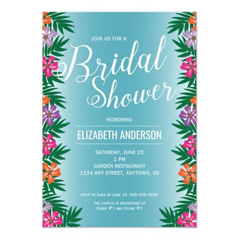 15 Tropical Bridal Shower Invitations to Love | Mimoprints