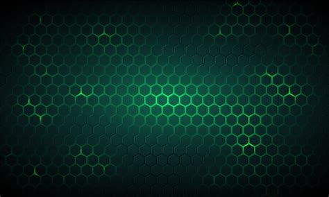 Premium Vector | Dark green technology hexagonal background.