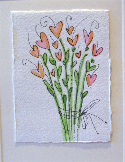 Image result for easy watercolor birthday cards flowers | Valentines watercolor, Watercolor ...