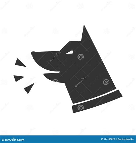 Dog Barking icon stock vector. Illustration of angry - 124190820