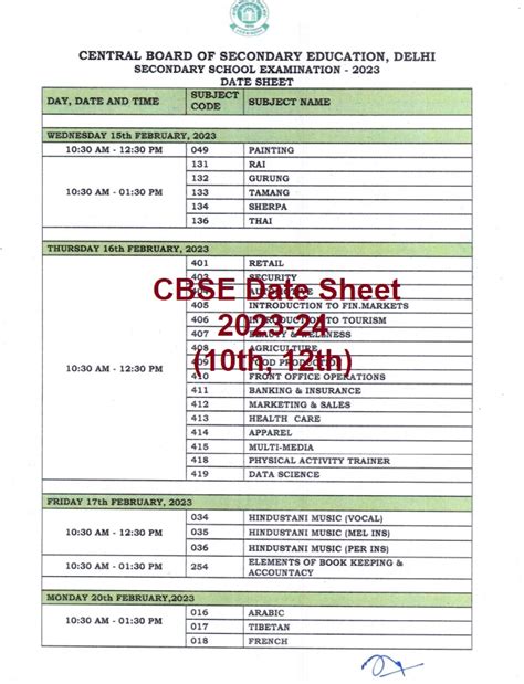 Cbse Board Exam 2024 Date Sheet Class 12 - Image to u